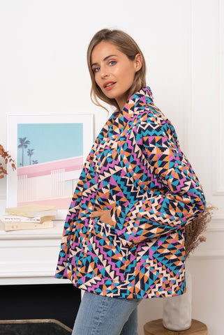 Veste matelassé multicolore