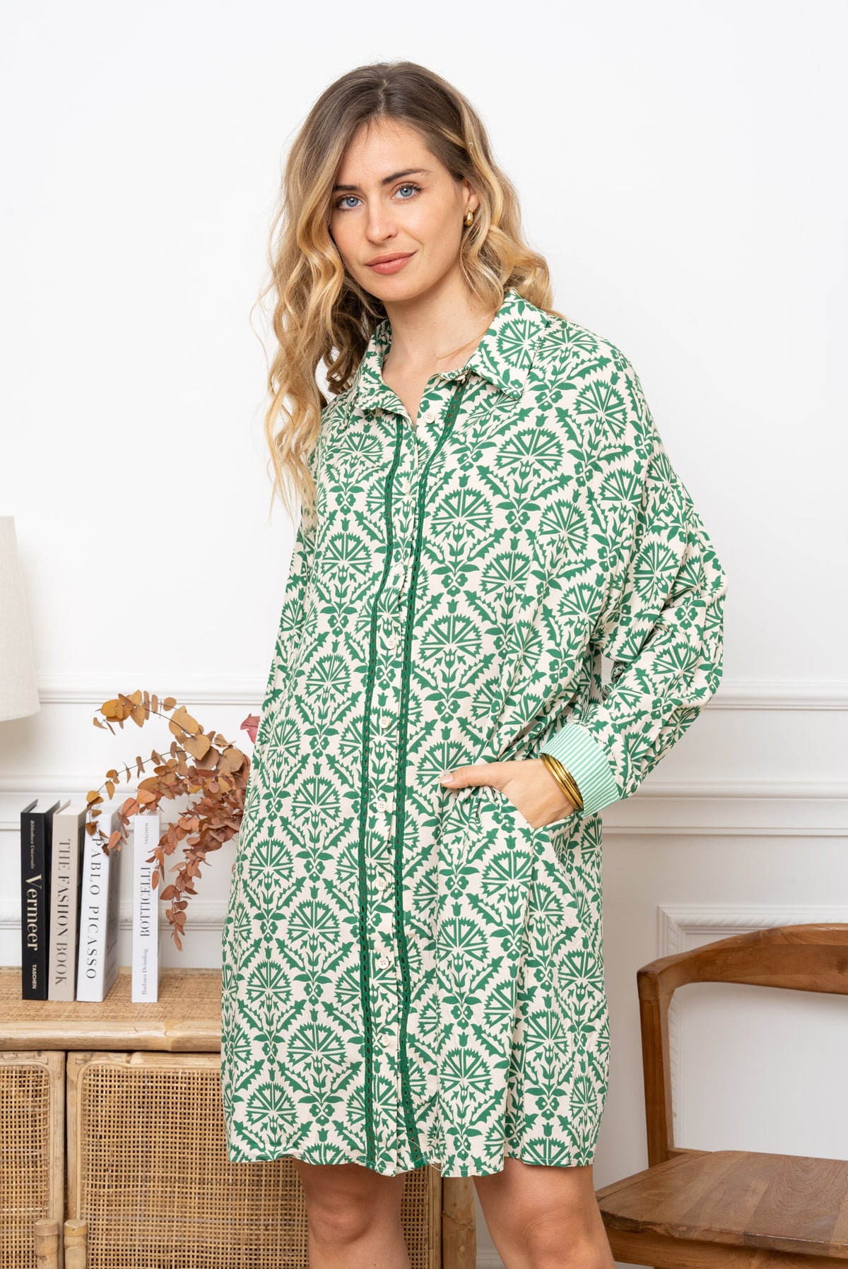 Robe Flora vert