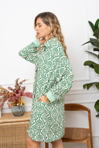 Robe Flora vert