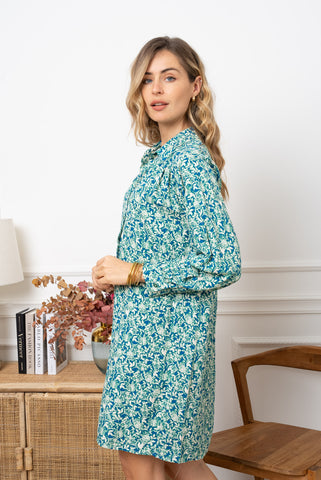 Robe fleurie bleue