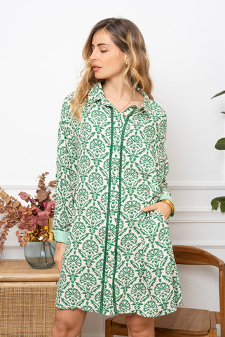 Robe Flora vert