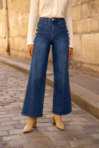 Jean wide leg bleu